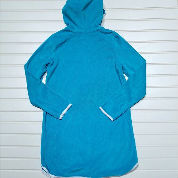 Lands End Kids Hooded Terry Cloth Swimsuit Cover-Up Dress - Picture 3 of 4